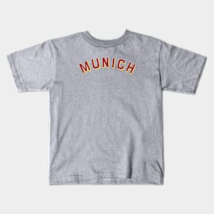 Munich Germany Vintage Arched Type Kids T-Shirt